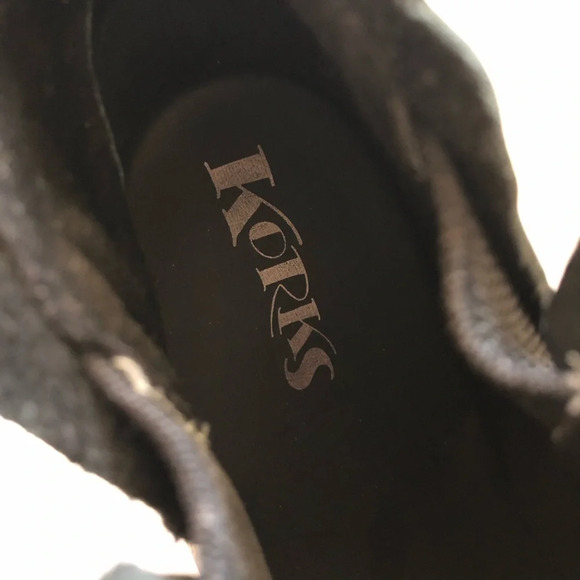 Korks by Korks-Ease Black Leather Tea Ankle Boots 9.5M - Picture 10 of 14